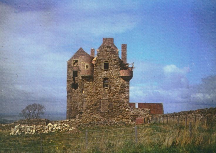 Faside Castle mid-restoration 1976