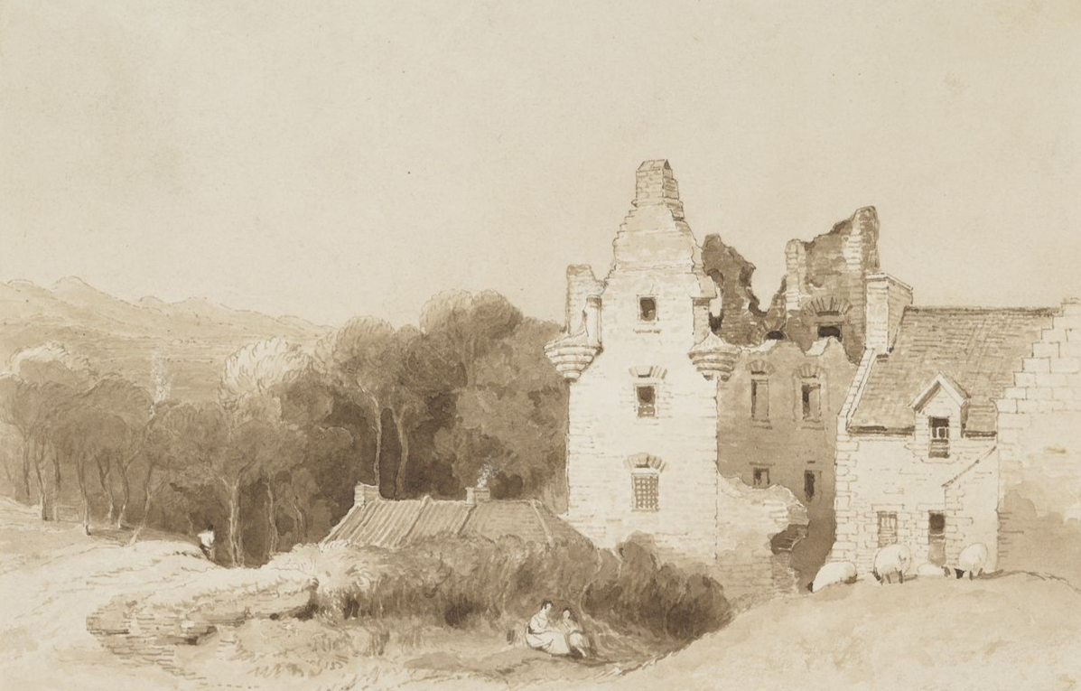 Historic sketch of Faside Castle